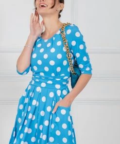 Jolie Moi Blue Deasia Polka Dot Print Maxi Dress -Jolie Moi Sales unnamed file 423 scaled