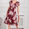 Jolie Moi Acela Red Floral Print Mesh Dress -Jolie Moi Sales unnamed file 427