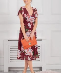 Jolie Moi Acela Red Floral Print Mesh Dress -Jolie Moi Sales unnamed file 429 scaled