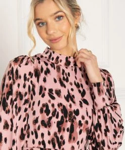 Jolie Moi Pink Kathryn Long Sleeve Midi Dress -Jolie Moi Sales unnamed file 436 scaled