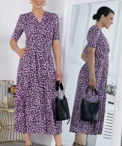 Jolie Moi Pink Animal Print Maxi Dress -Jolie Moi Sales unnamed file 444 scaled