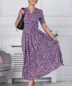 Jolie Moi Pink Animal Print Maxi Dress -Jolie Moi Sales unnamed file 445 scaled