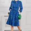 Jolie Moi Allyn Blue Bow Neck Long Sleeve Dress -Jolie Moi Sales unnamed file 448