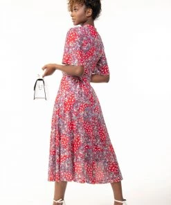 Jolie Moi Red Turtle Neck Mesh Maxi Dress -Jolie Moi Sales unnamed file 457 scaled