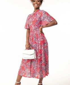 Jolie Moi Red Turtle Neck Mesh Maxi Dress -Jolie Moi Sales unnamed file 458 scaled