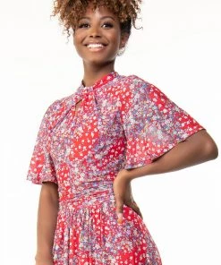 Jolie Moi Red Turtle Neck Mesh Maxi Dress -Jolie Moi Sales unnamed file 459 scaled