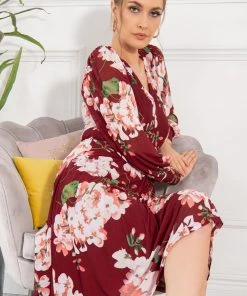 Jolie Moi Red Gabriel Twist Waist Midi Dress -Jolie Moi Sales unnamed file 478 scaled