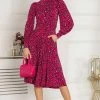 Jolie Moi Pink Vesper Long Sleeve Midi Dress -Jolie Moi Sales unnamed file 48