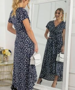 Jolie Moi Blue Wrap Dip Hem Maxi Dress 11 Jolie Moi Blue Wrap Dip Hem Maxi Dress -Jolie Moi Sales unnamed file 484 scaled