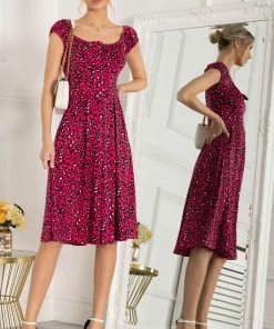 Jolie Moi Pink Lindsey Bow Front Midi Dress -Jolie Moi Sales unnamed file 5 scaled