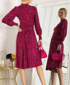 Jolie Moi Pink Vesper Long Sleeve Midi Dress -Jolie Moi Sales unnamed file 51 scaled