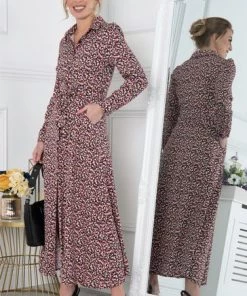 Jolie Moi Pink Lucia Print Shirt Maxi Dress -Jolie Moi Sales unnamed file 527