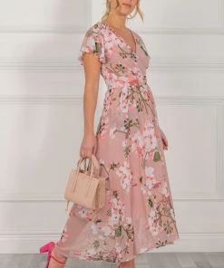 Jolie Moi Eleanor Pink Wrap Mesh Maxi Dress -Jolie Moi Sales unnamed file 530 scaled