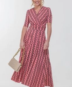 Jolie Moi Genesis Pink Print Wrap Maxi Dress -Jolie Moi Sales unnamed file 554