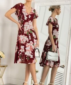 Jolie Moi Pink Grace Mesh Midi Dress -Jolie Moi Sales unnamed file 561