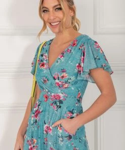 Jolie Moi Green Eliza Dip Hem Mesh Maxi Dress -Jolie Moi Sales unnamed file 572 scaled