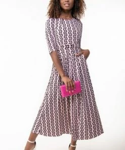 Jolie Moi Pink Pauline 3/4 Sleeve Maxi Dress -Jolie Moi Sales unnamed file 579