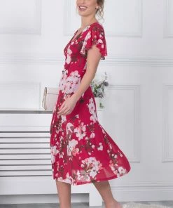 Jolie Moi Acela Pink Floral Print Mesh Dress -Jolie Moi Sales unnamed file 58 scaled