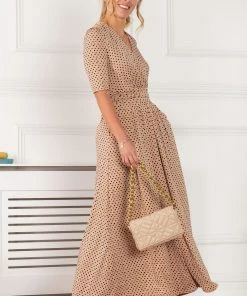 Jolie Moi Kendall Brown Wrap Front Maxi Dress -Jolie Moi Sales unnamed file 582 scaled