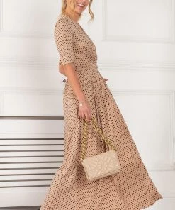 Jolie Moi Kendall Brown Wrap Front Maxi Dress -Jolie Moi Sales unnamed file 584 scaled