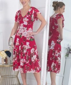 Jolie Moi Acela Pink Floral Print Mesh Dress -Jolie Moi Sales unnamed file 59