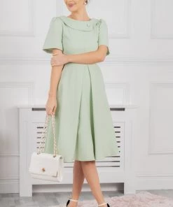 Jolie Moi Valery Green Button Collar Dress 13 Jolie Moi Valery Green Button Collar Dress -Jolie Moi Sales unnamed file 597 scaled