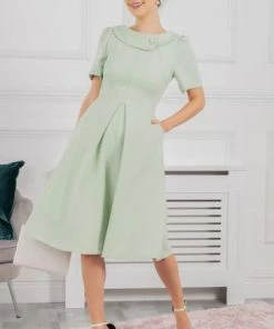 Jolie Moi Valery Green Button Collar Dress 15 Jolie Moi Valery Green Button Collar Dress -Jolie Moi Sales unnamed file 599