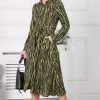 Jolie Moi Green Shea Viscose Shirt Midi Dress -Jolie Moi Sales unnamed file 627