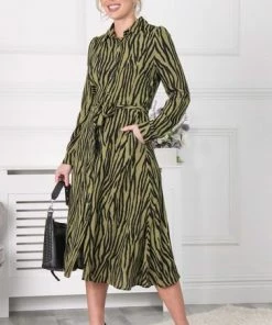 Jolie Moi Green Shea Viscose Shirt Midi Dress 15 Jolie Moi Green Shea Viscose Shirt Midi Dress -Jolie Moi Sales unnamed file 633