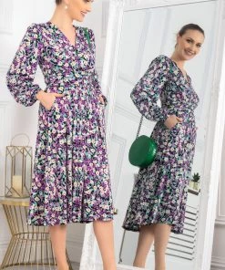 Jolie Moi Libby Purple Long Sleeve Dress -Jolie Moi Sales unnamed file 637 scaled