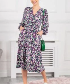 Jolie Moi Libby Purple Long Sleeve Dress -Jolie Moi Sales unnamed file 640