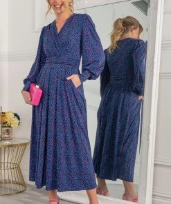 Jolie Moi Blue Nancy Long Sleeve Maxi Dress -Jolie Moi Sales unnamed file 643 scaled