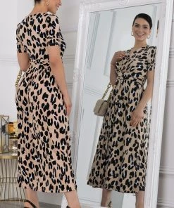 Jolie Moi Kiera Brown Wrap Front Maxi Dress -Jolie Moi Sales unnamed file 649 scaled