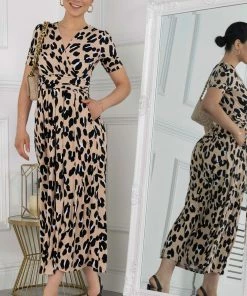 Jolie Moi Kiera Brown Wrap Front Maxi Dress -Jolie Moi Sales unnamed file 650 scaled