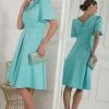 Jolie Moi Blue Valencia Button Collar Dress -Jolie Moi Sales unnamed file 66