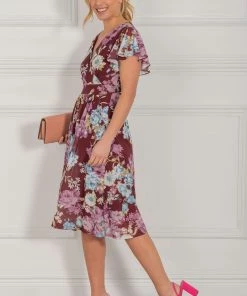 Jolie Moi Red Lylah Cross Front Mesh Dress -Jolie Moi Sales unnamed file 663 scaled