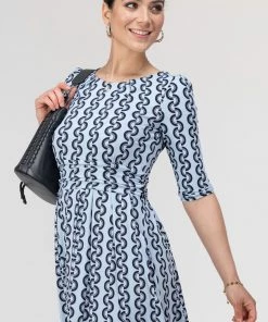 Jolie Moi Cierra Blue 3/4 Sleeve Maxi Dress -Jolie Moi Sales unnamed file 672 scaled