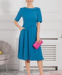 Jolie Moi Blue Darlene Twist Waist Midi Dress 11 Jolie Moi Blue Darlene Twist Waist Midi Dress -Jolie Moi Sales unnamed file 677 scaled