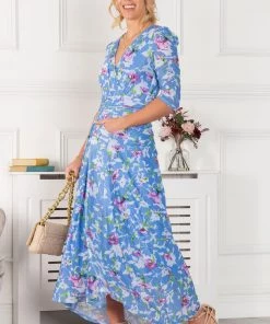 Jolie Moi Blue Ressie Dip Hem Maxi Dress -Jolie Moi Sales unnamed file 704 scaled