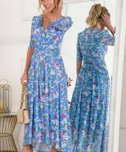 Jolie Moi Blue Ressie Dip Hem Maxi Dress -Jolie Moi Sales unnamed file 705 scaled