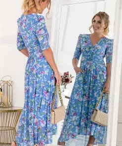 Jolie Moi Blue Ressie Dip Hem Maxi Dress -Jolie Moi Sales unnamed file 706 scaled