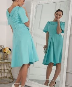 Jolie Moi Blue Valencia Button Collar Dress -Jolie Moi Sales unnamed file 71 scaled