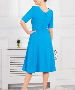 Jolie Moi Gemma Blue Belted Midi Dress -Jolie Moi Sales unnamed file 711 scaled