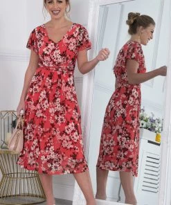 Jolie Moi Bethany Orange Mesh Midi Dress -Jolie Moi Sales unnamed file 740 scaled