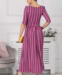Jolie Moi Cierra 3/4 Sleeve Maxi Dress -Jolie Moi Sales unnamed file 745 scaled