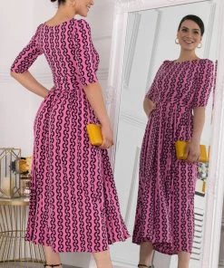 Jolie Moi Cierra 3/4 Sleeve Maxi Dress -Jolie Moi Sales unnamed file 748 scaled