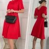 Jolie Moi Red Valencia Button Collar Dress -Jolie Moi Sales unnamed file 757