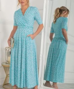 Jolie Moi Lyanna Jersey Green Maxi Dress -Jolie Moi Sales unnamed file 766 scaled