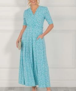 Jolie Moi Lyanna Jersey Green Maxi Dress -Jolie Moi Sales unnamed file 769