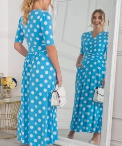 Jolie Moi Blue Odelia Wrap Front Maxi Dress -Jolie Moi Sales unnamed file 772 scaled